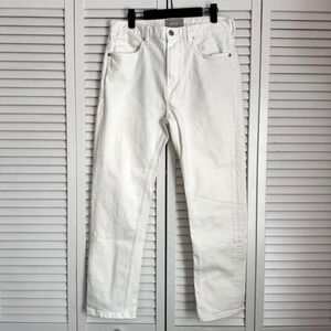 EVERLANE High Rise Slim Straight Leg Ankle Jeans Off White Size 29